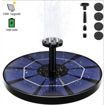 Schwimmender Solarbrunnen Für Den Außenbereich, 3 W Solar-teichpumpe Mit 6 Düsen Für Vogelbad, Aquarium, Gartenbrunnen