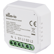 Modulo Relè Smart Wifi, 2 Canali, 2x5a - Hom-io Hom-mod-switch2