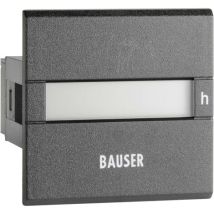 Betriebsstundenzähler 48 x 48 mm – Elektronischer Zeitzähler mit Reset – IP65 – Hochwertige BAUSER-Technik