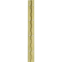 Schmale Stangenscharnier Gebohrt Mit Lochstanzung - Scharnier Für Regalhaken 900x32mm, Stahl Vermessingt