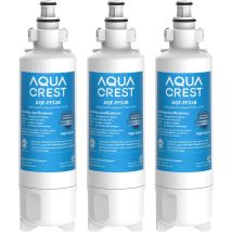 Aqua Crest - 3 X Aquacrest 257760 Refrigerator Water Filter, Compatible With Cnrah-257760 125950 Nr-b53v1 Nr-b53v1-wb/x1d Nr-bg53v2 Nr-bg53vw2 Nr-