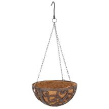 Cesta Colgante Con Inserto De Coco De 30 Cm