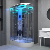 Insignia Steam Shower Cabin Enclosure 1100 X 700 Lh Quadrant Body Jets Premium
