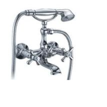 Mischbatterie Badewanne Sofia – Messing verchromt – Duschkopf inklusive – 7223