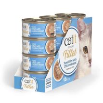 Filet De Thon Effiloché Au Poulet En Bouillon Pour Chats Catit Cuisine - 75 G
