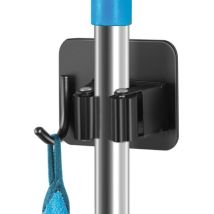 2 Soportes Para Escobas De Pared (con Ganchos), Soporte Para Fregona De Acero Inoxidable, Ganchos Para Escobas Inoxidables Para Montaje En Pared Sin 