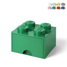 Lego Brick Schubladenbox Mit 4 Knöpfen - Dunkel Grün