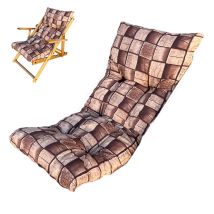 Marvin Cuscino Per Poltrona Sedia Sdraio Relax Giardino Esterno Tessuto In Legno Imbottito Reclinabile Pieghevole Marrone Pieno
