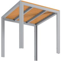 Table De Jardin En Aluminium Wpc 75 X 75 Cm,table De Terrasse Carrée Table À Manger,résistante Aux Intempéries
