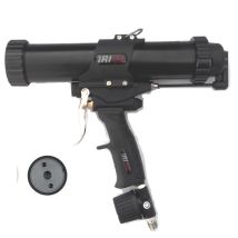 Druckluftpresse KB400 geschlossen – 90015 – 85 mm Höhe – 285 mm Breite – 371 mm Länge – 1480 g Gewicht – 310 ml Kartuschen