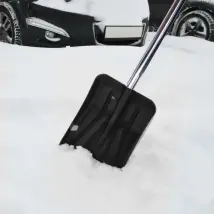 Pala da neve 94 cm – Plastica e Metallo – Nero – OUTIROR