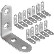 Ulisem50 Stück L-förmige Edelstahl-metallhalterung, Möbelbefestigungen, Eckstrebe, Hardware-zubehör, Eckstrebe, Befestigungshalterung, 4040 Mm, 1,8