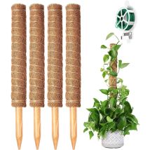 4pc Coir Plant Support Moss Pole Plants Indoor Climbing Totem Vine Plants