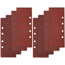 20 Feuilles Abrasives 93 X 185 Mm Perforées 8 Trous Papier Abrasif Assorti Pour Bois Métal Crochet Et Boucle Tampons Pour Ponceuse Orbitale (150 