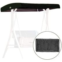 Size:191x120x23cm,color:black)replacement Canopy For Swing, 3 Seater Replacement Cover, Garden Swing Roof, Waterproof Canopy Cover For Swinging 