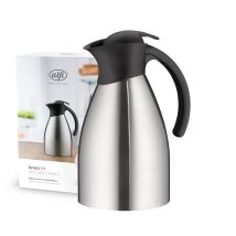 Bono Tt 1,5l, Caraffa Thermos Isolante Con Doppia Parete In Acciaio, Con Plastica Nera, Tiene Caldo Per 12 Ore, Freddo Per 24 Ore, Chiusura A Vite Con