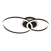 Deckenleuchte Led Dimmbar Wohnzimmerlampe Schlafzimmerlampe Schwarz L 50 Cm