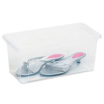 Contenitore Box Sottoletto Armadio Con Coperchio Cm.40x20x16 13 Pz
