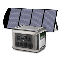 Portable Power Station Solar Generator 2016wh Lifepo4 With 140w Solar Panel For Rv, Home Backup, Emergency, Outdoor Camping Allpowers R2500