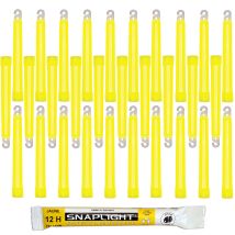 Cyalume Bastone Luminoso Snaplight Glow Sticks 15 Cm - Light Sticks Molto Luminoso Con Durata Di 12 Ore - Gialo (sacchetto Da 30)