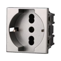 Serie Civile Ettroit Grigio Compatibile Con Bticino Axolute (presa Schuko)