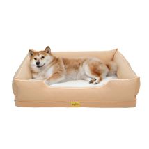 Bingopaw - Lit Pour Chien Déhoussable - Mousse À Mémoire De Forme – Tissu Oxford Imperméable Et Fausse Fourrure De Lapin Doux - Antidérapant - L 