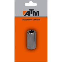 Adaptador Carraca Marca Atm Con Cuadrado 1/2" Y Hexágono 5/16" X 32 Mm.