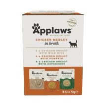 Applaws Pâte Pour Chat Au Poulet, Lot De 12 Sachets De 70 G