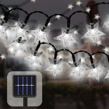 Solar String Lights Outdoor 7m 50 Led Waterproof Star Decorative Christmas Solar Lamp For Party, Wedding, Garden, Store, Home Outdoor (white)