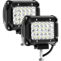Luz De Trabajo Led De 12 V Y 144 W, 4 Pulgadas – Resistente Al Agua Ip67 – 10.500 Lúmenes – Aluminio Fundido A Presión – Lente Lexan Irrompible – Para