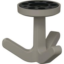 Triple Gancho Ser.477 Mate, Elástico 95 Gris Roca H.69mm D.51mm Hewi