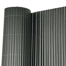 Oypla 1m X 4m Grey Pvc Outdoor Garden Fencing Privacy Screen Roll