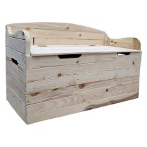 Cassapanca Con Schienale Cm 100 X 40 X H 95 - Legno Chiaro