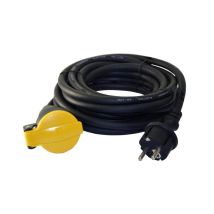 Prolunga Esterna I-watts 5 M Ho7rn-f 3x1,5 Mm² Ip44 Con Presa Protetta Schuko Gialla Nera