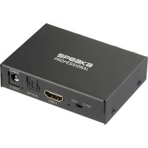 Speaka Professional Sp-hds-300 2 Port Hdmi-splitter Ultra Hd-fähig, Mit Eingebautem Konverter, Mit A