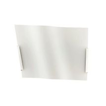 Applique Da Parete In Vetro Satinato Bianco 1xe27 Onda Fan Europe