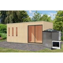 Sauna Extérieur Monterey 4-6 Places Bois 12.4mâ² Poêle 9kw - Karibu