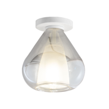 Fabas - Lila - Plafonnier Rond D.20cm Luce - Applique Avec Ampoule Led E27 Max 40w - Fumé