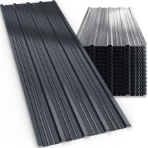 Gardebruk - 14x Paneles Para Tejado Chapas Perfiladas Trapezoidales 110x46cm 7m² Techo Galvanizadas Resistente A La Intemperie Cobertizo De 
