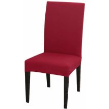 Dining Chair Covers High Back Polyester Spandex Elastic Dining Chair Slipcovers Protector Kitchen Chair Seat Covers, Washable & Removable (red, Set Of