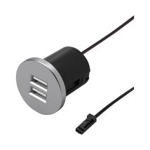Adaptador USB 12 V DC – Carga eficiente – Conexión mini-ficha LED M1 – Corriente máxima 2.1 A