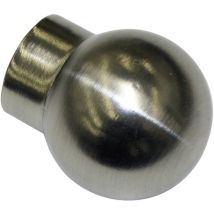 Gardinia Endkappe Ball Edelstahl-optik Ø 16/19 Mm 2 Stück Gardinenstange