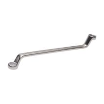 Llave estrella acodada 16-17 mm – Acero cromo vanadio – Acabado cromado mate – Dureza 42-48 HRC – Cumple normas ISO 10104 y DIN 838