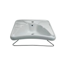 Lavabo ergonomico in ceramica con meccanismo pneumatico reclinabile – Cm 68×58