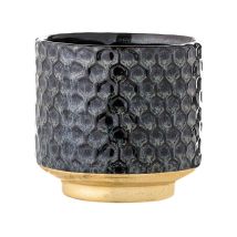 Earl Blumentopf – Keramik – Marineblau mit goldenen Akzenten – Handwäsche empfohlen