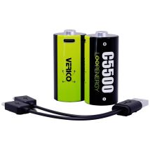 Loopenergy Batteria Ricaricabile 1/2 Torcia Li-ion 3700 Mah 1.5 V 2 Pz. - Verico