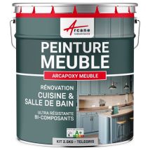 Arcane Industries – Möbel- und Küchenlack – abwaschbar – Epoxidfarbe – 2,5 kg – bis zu 30 m² für 2 Schichten – RAL 7047 Telegrau 4