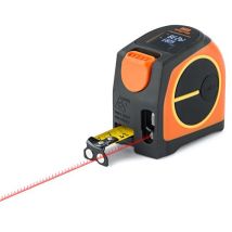 Geo Fennel – Professional Laser Distance Measure with 5m Tape – Ergonomic Design, Li-Ion Battery, Magnetic Hook