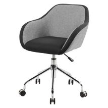 Altri - Silla De Oficina Mandurah, Sillón De Oficina, Asiento De Oficina Ergonómico, Cm 56x58h77/84, Gris Y Negro