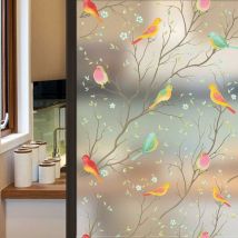 Rnemitery - Milchglas-schutzfolie Mit Seltenen Perlen – 60 Cm X 200 Cm – Weinberg – Transparente Statische Milchglas-schutzfolie
